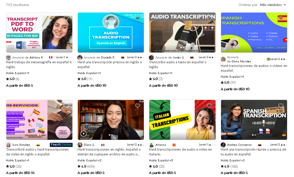Fiver Trabajos - ‎🚀 10. Transcribir online, listado con las 24 mejores páginas.