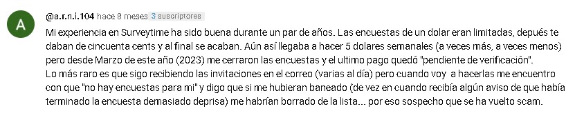 Surveytime Opinion Negativa 3 YouTube - ❌✅ Opiniones Surveytime 2024: Mi Experiencia en 4 años