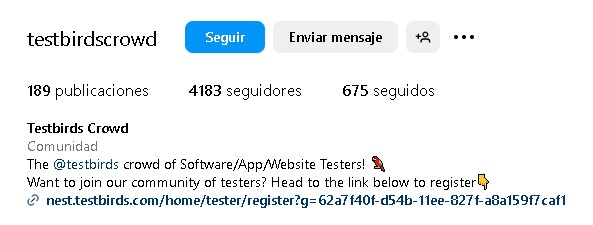 TestBirds Probador de Apps Instagram - 🐦TESTBIRDS - Gana como probador de apps ¿20 € por test?