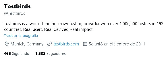 Testbirds Probador de Apps Twitter - 🐦TESTBIRDS - Gana como probador de apps ¿20 € por test?