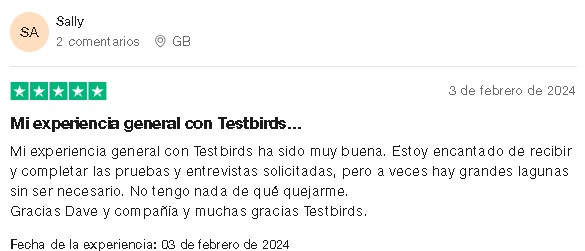 TesterBirds Positivo 2 - 🐦TESTBIRDS - Gana como probador de apps ¿20 € por test?