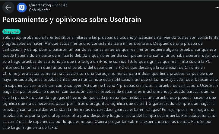 Userbrain Opinion Positiva 3 - 🧠 Userbrain: Probador de Sitios Web ¿Paga $5 en 20 minutos?