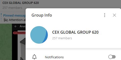 CEX GLOBAL GROUP 620 - Listado de canales de Telegram de Ganar Dinero ESTAFA