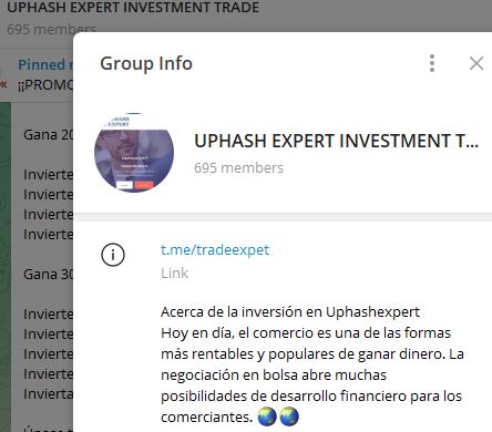 UPHASH EXPERT INVESTMENT TRADE - Listado de CANALES EN TELEGRAM de INVERSIÓN ESTAFA 2024