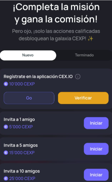 CEX IO Completar Mision - 📝 10 AIDROPS TELEGRAM 2024