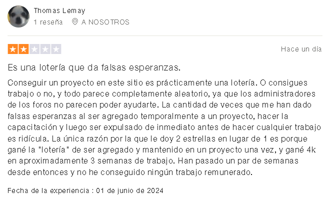 comentario outlier trustpilot - 👨‍💻Outlier: Gana hasta $50 por hora entrenando a la IA