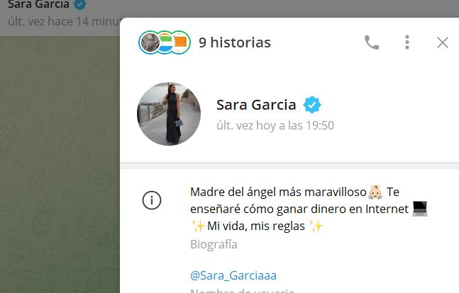 sara garcia1 - Listado de CANALES EN TELEGRAM de INVERSIÓN ESTAFA 2024