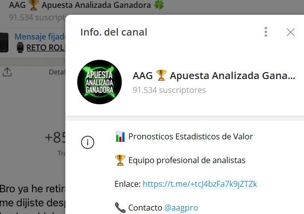 apuesta analizada ganadora - Listado Canales en Telegram de Apuestas Deportivas ESTAFA