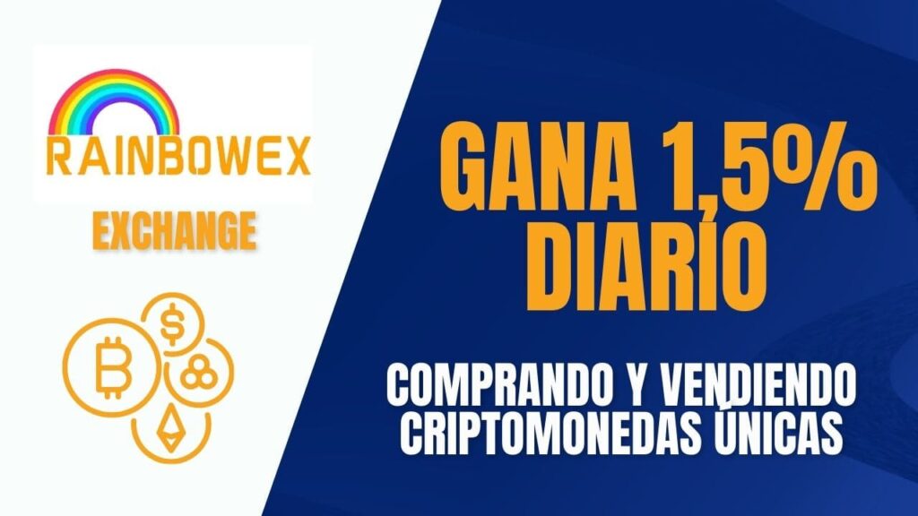 rainbowex exchange gana 15 diario 1024x576 - 🌈 Rainbowex Exchange: Gana 1,5% diario intercambiando criptos