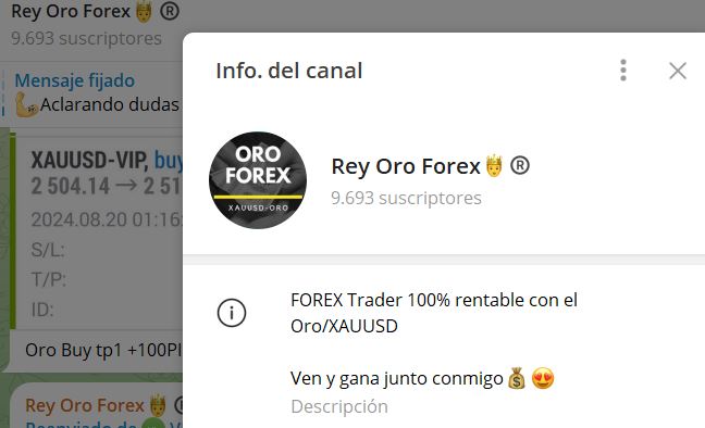 rey oro forex - Listado Canales en Telegram de Trading ESTAFAS