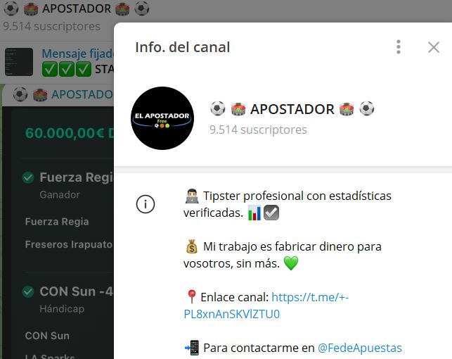 apostador - Listado Canales en Telegram de Apuestas Deportivas ESTAFA