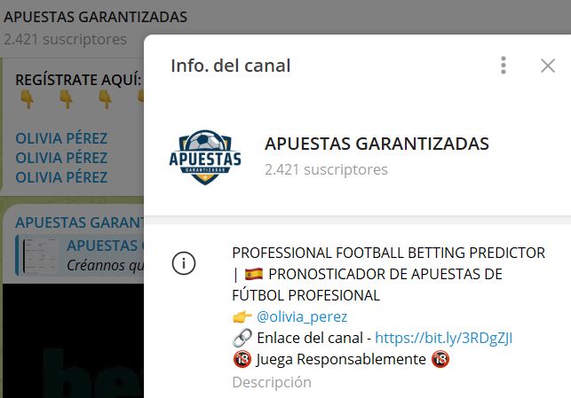 apuestas garantizadas - Listado Canales en Telegram de Apuestas Deportivas ESTAFA