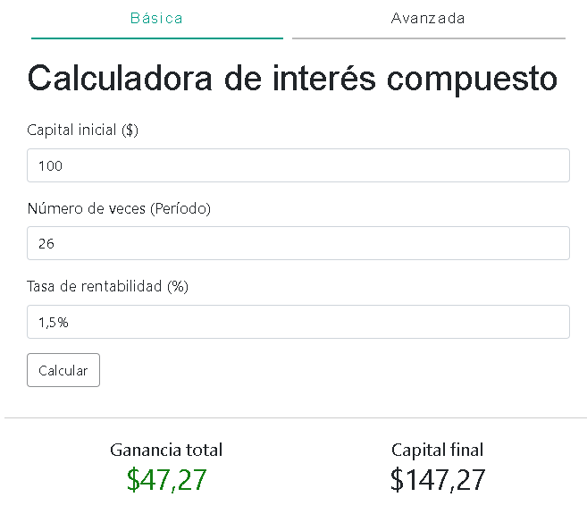 calculadora de interes compuesto - 🌈 Rainbowex Exchange: Gana 1,5% diario intercambiando criptos