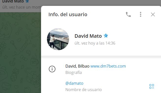 david mato - Listado Canales en Telegram de Apuestas Deportivas ESTAFA