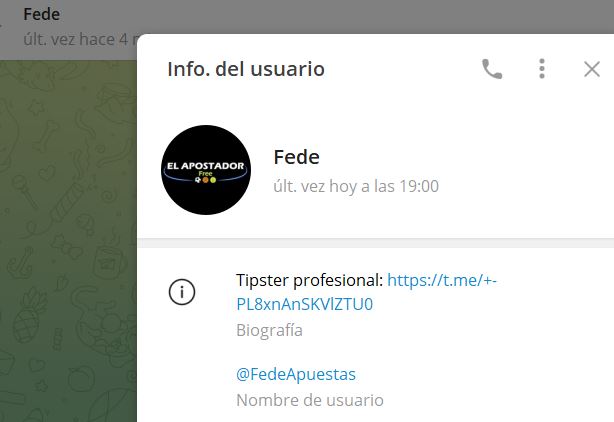 fede - Listado Canales en Telegram de Apuestas Deportivas ESTAFA