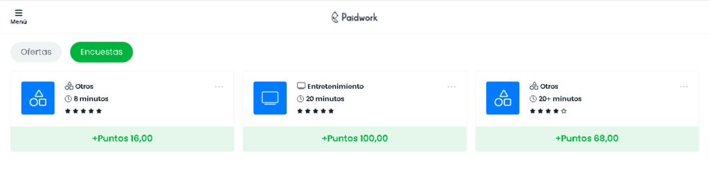 paidwork encuestas 1024x257 - 🎬 Ganar dinero viendo videos con Paidwork