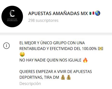 apuestas amanadas mx - Listado Canales en Telegram de Apuestas Deportivas ESTAFA