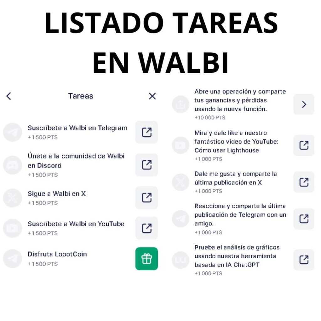 listado tareas walbi 1 1024x1024 - 💥 Walbi: Revisión Completa. Cómo operar las señales de Telegram