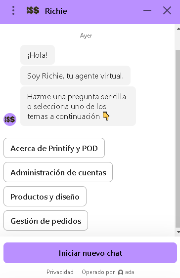 printify chat - Printify: Crea productos personalizados On Demand